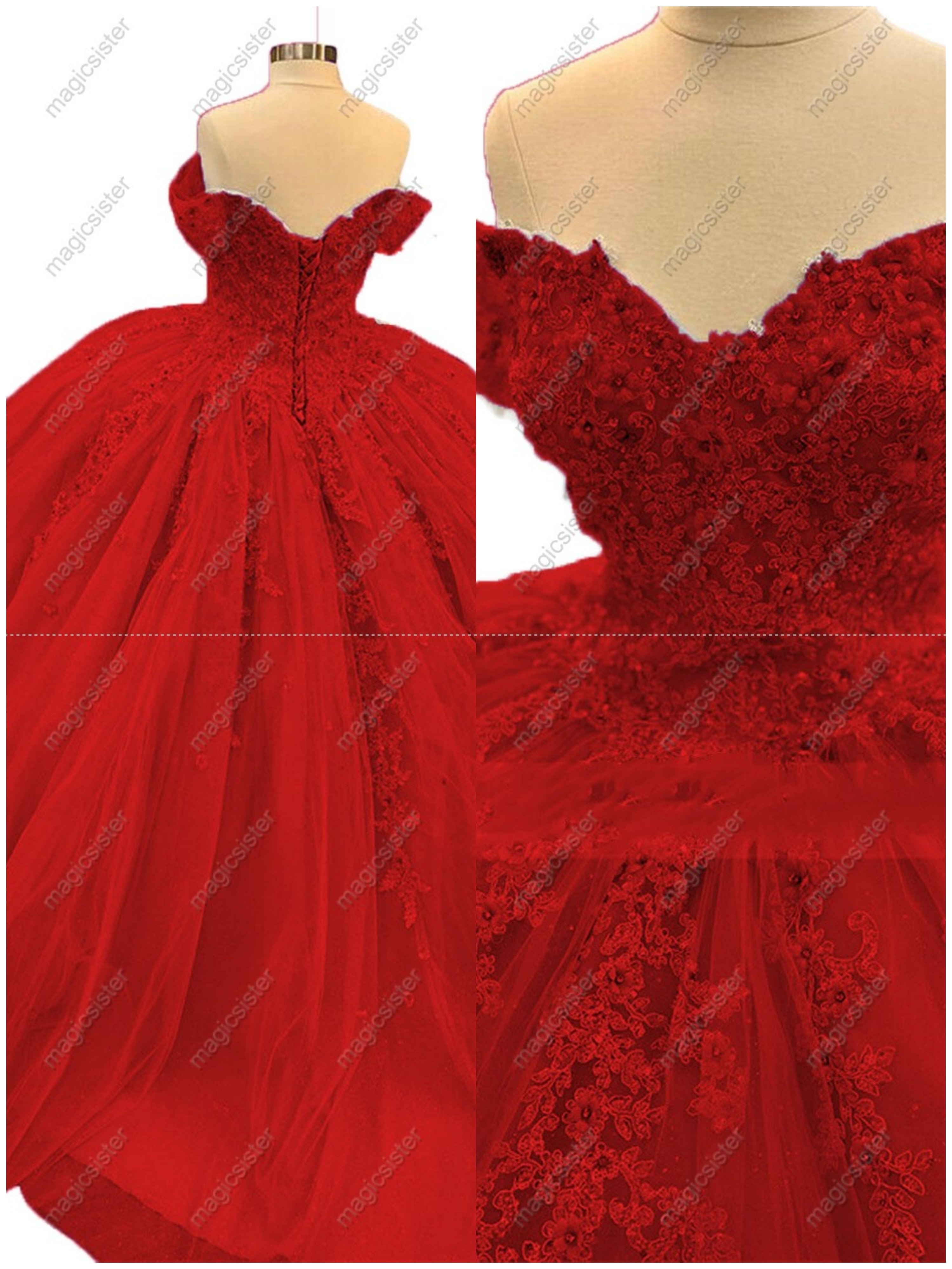 Luxury Glitter Floral Appliques Quinceanera Dress