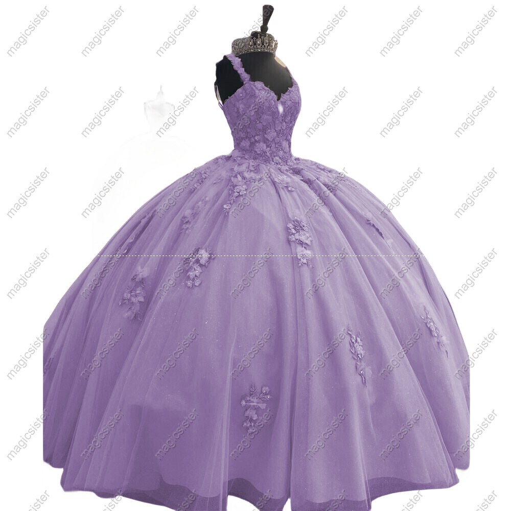 Ball Gown Quinceanera Dresses Appliques Beads Pearls Off the Shoulder Sweet Dress Lace-Up