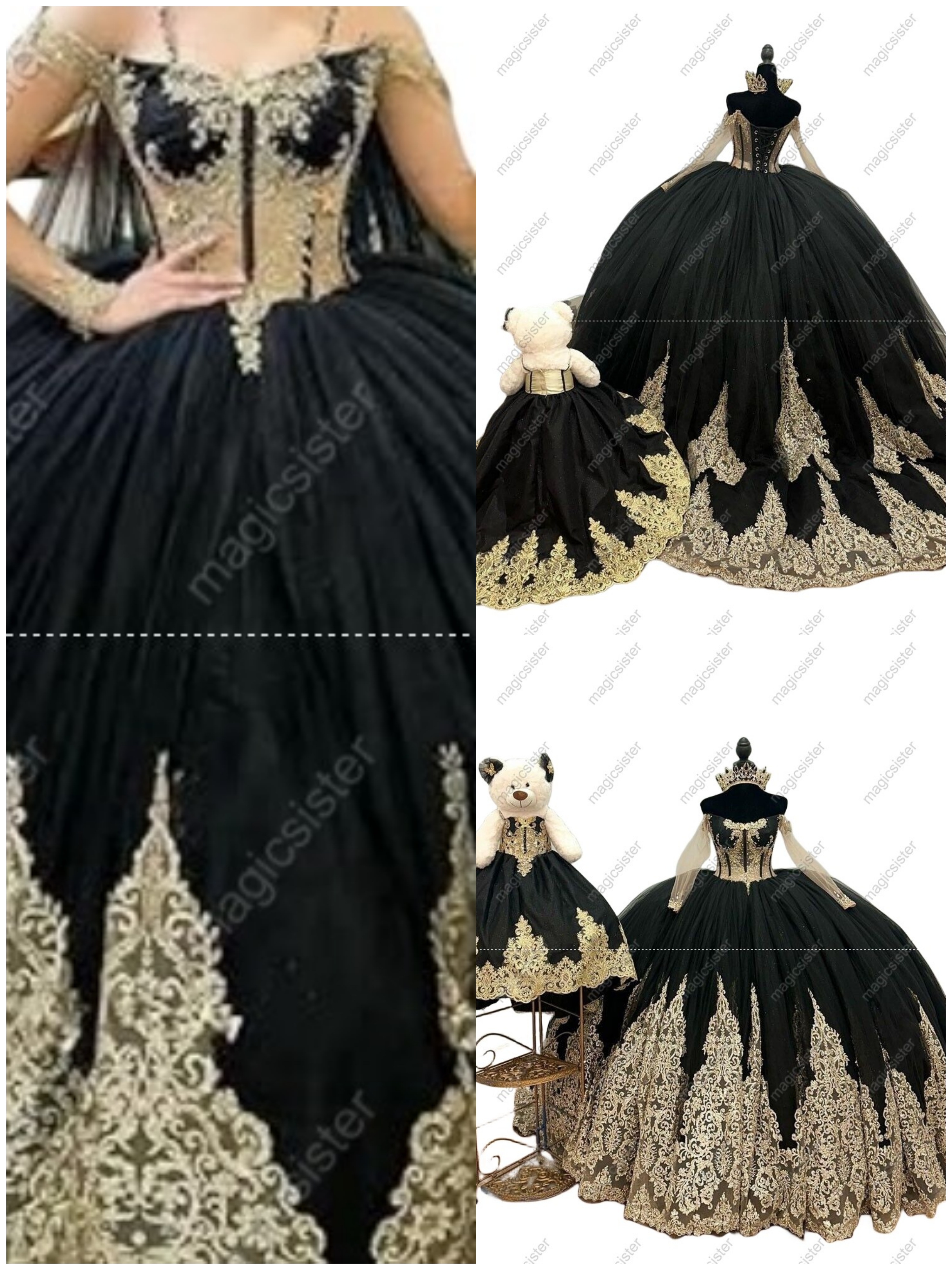 Factory Wholesale Fashionable Sequins Quinceanera Dress