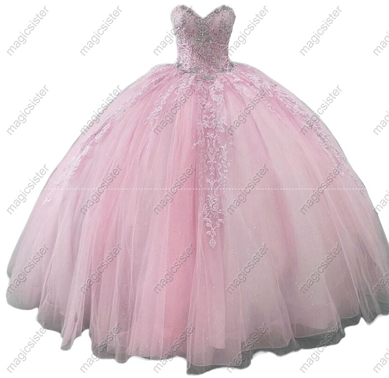 blush Factory Wholesale Luxurious Floral Appliques Quinceanera Ball Gowns
