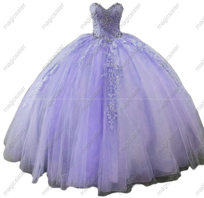 Factory Wholesale Luxurious Floral Appliques Quinceanera Ball Gowns