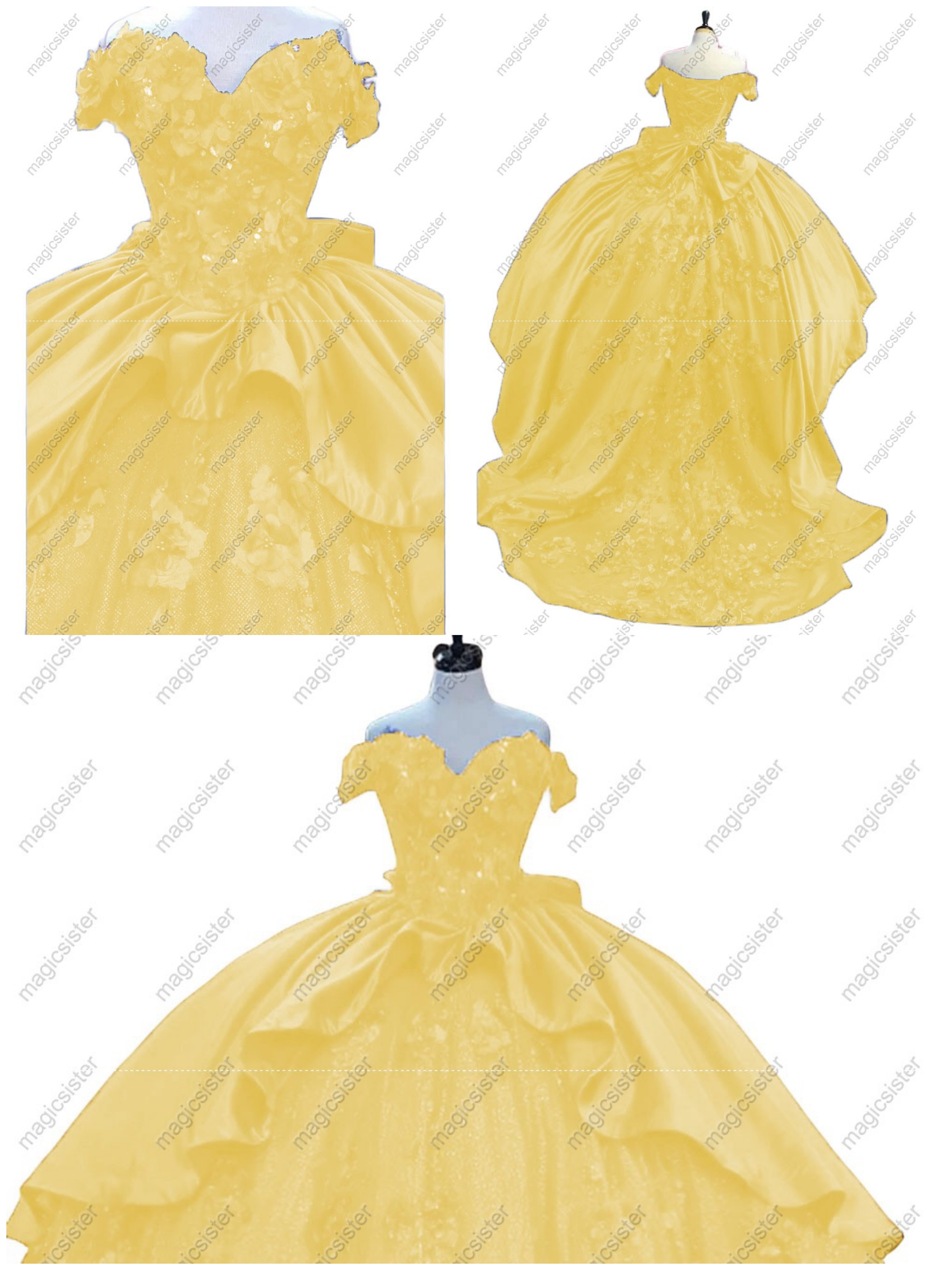 Factory Wholesale Luxury 3D Floral Quinceanera Dress