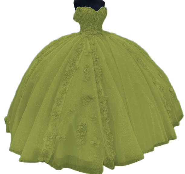 Factory wholesale lace applique quinceanera dress