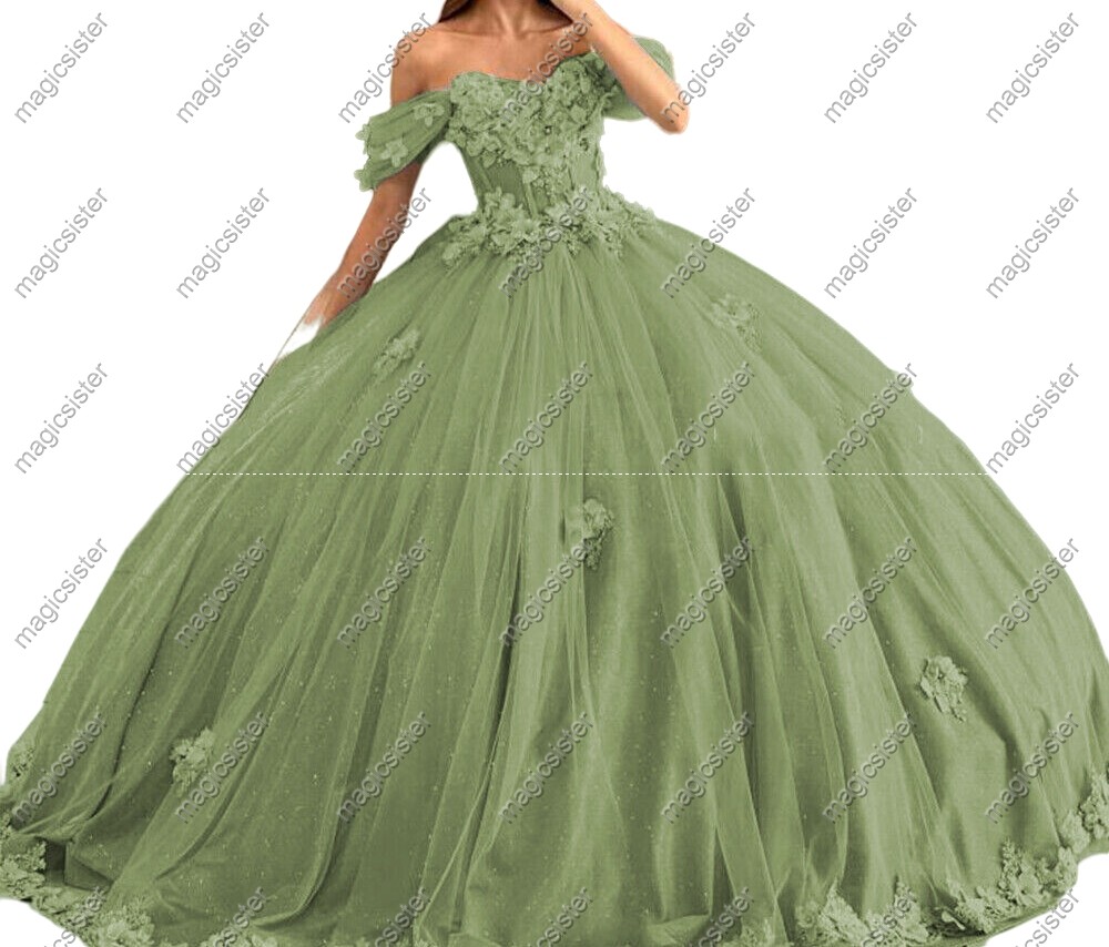 Sage Factory wholesale off shoulder lace applique quinceanera dress