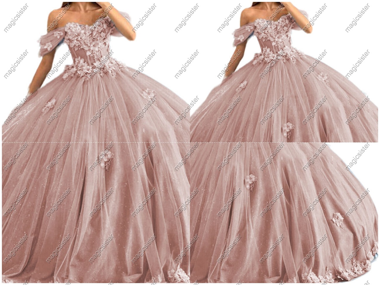 Factory wholesale off shoulder lace applique quinceanera dress