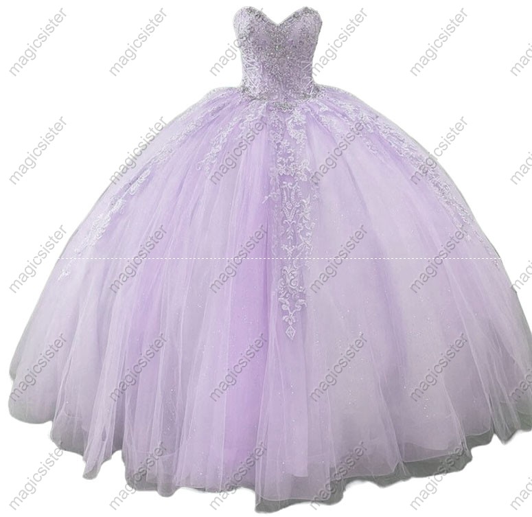 Luxurious Floral Appliques Quinceanera Ball Gowns