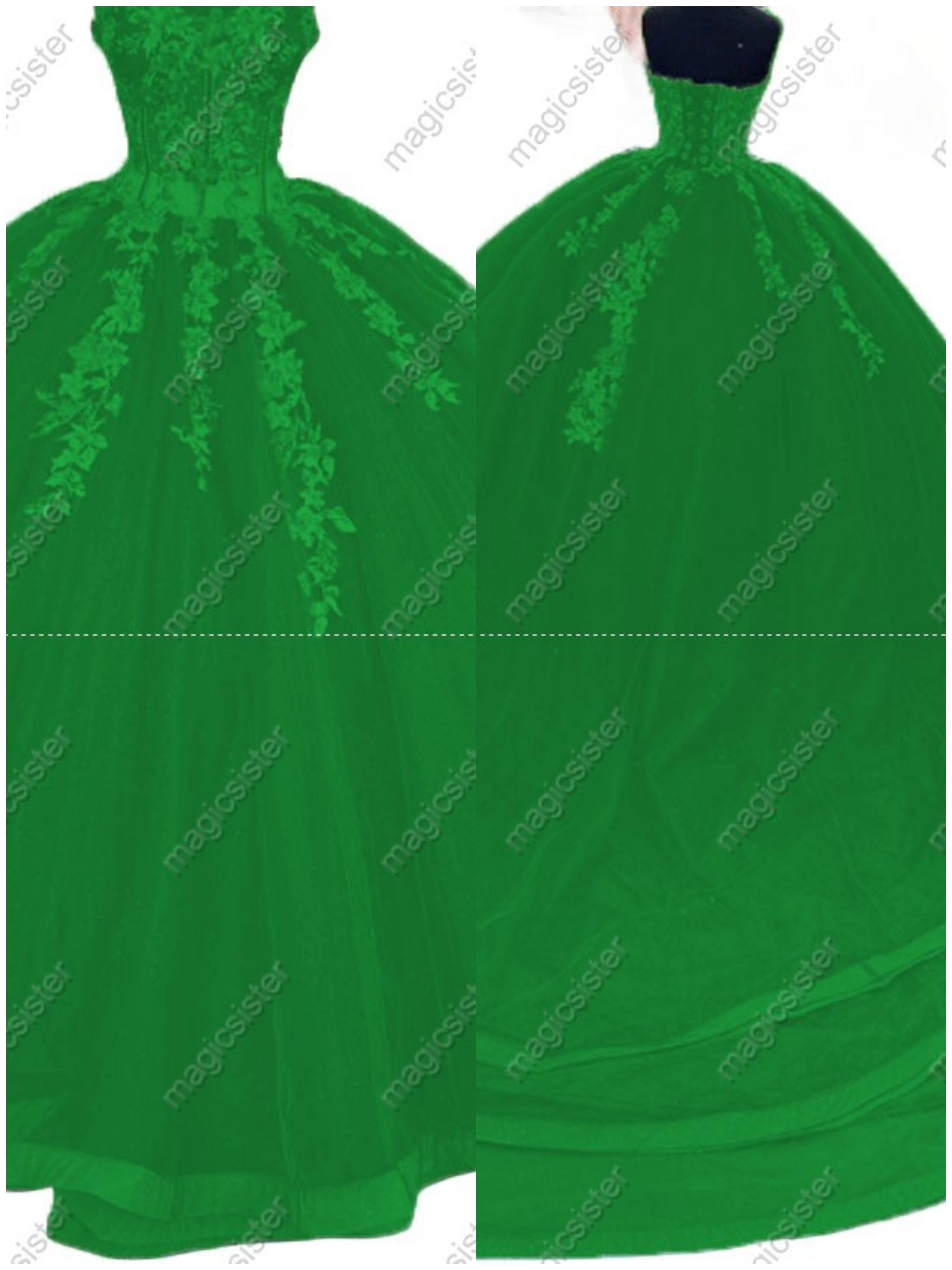 Sage Sparkly Instock Factory Wholesale Quninceanera Dress