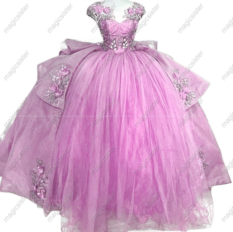 Factory Wholesale Customized 3D Floral Quinceanera Dress