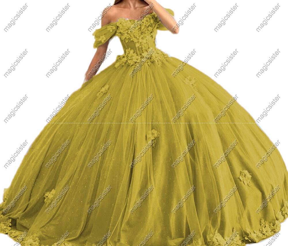 Factory wholesale off shoulder lace applique quinceanera dress