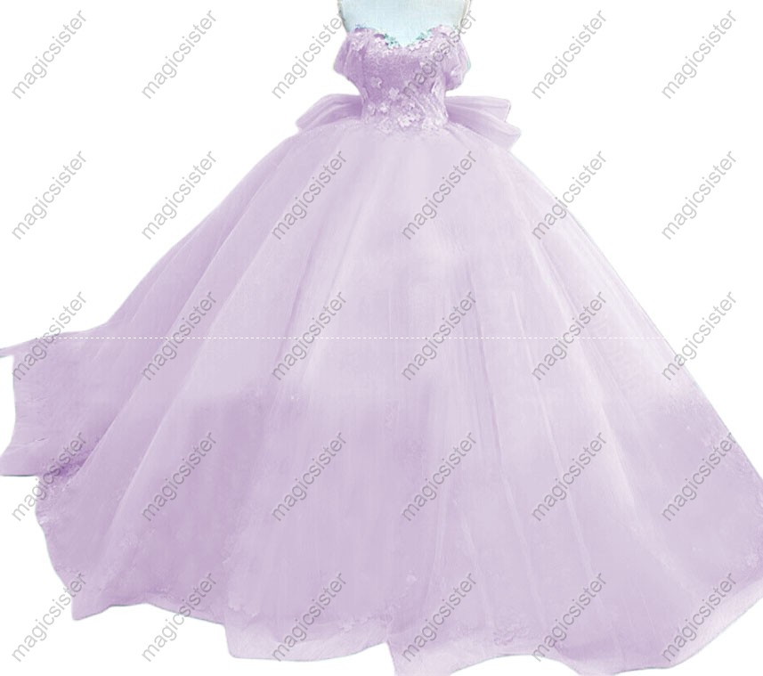 Instock 3D embroidered multi color flower lace Quinceanera Dress