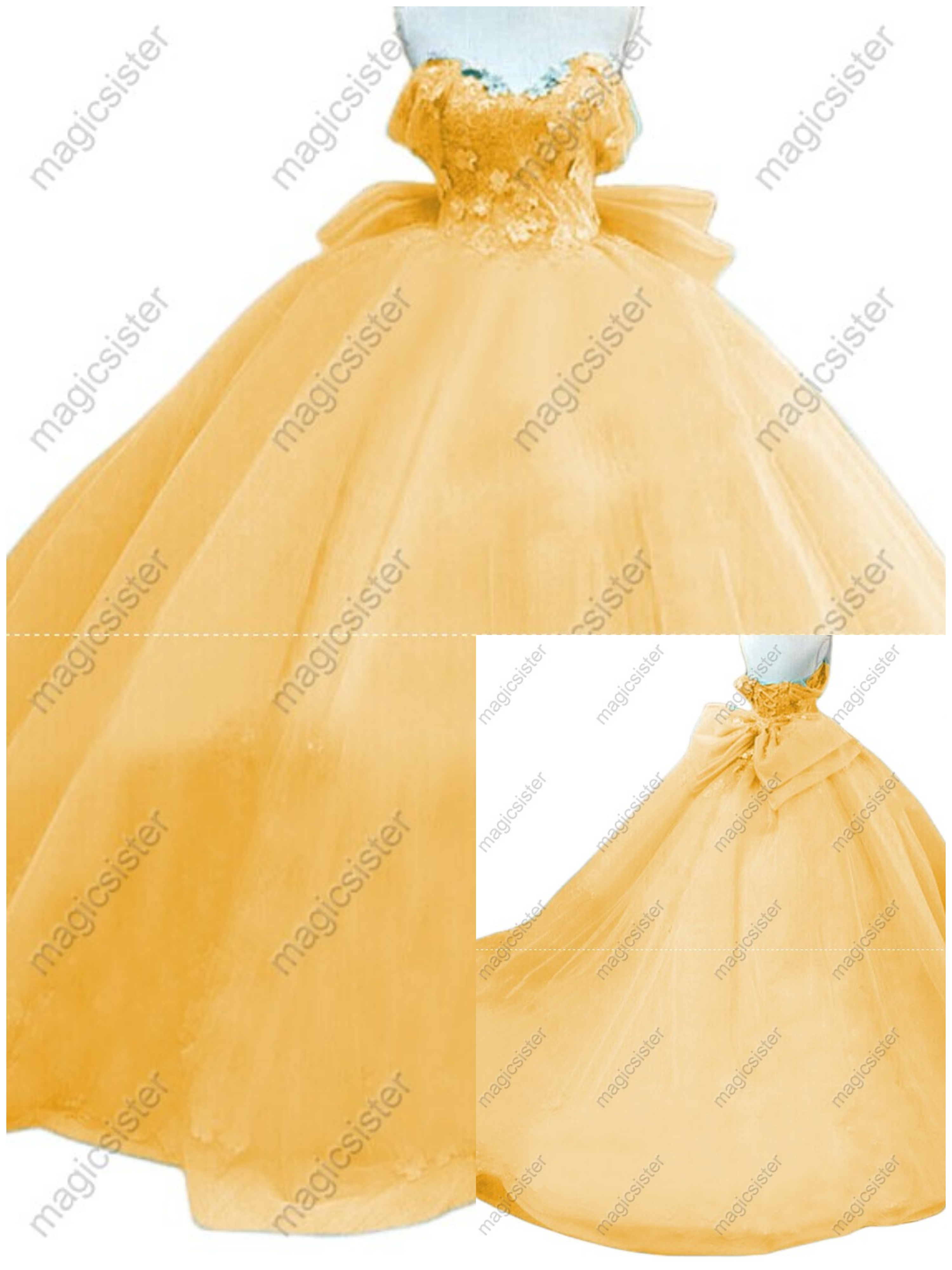 Instock 3D embroidered multi color flower lace Quinceanera Dress