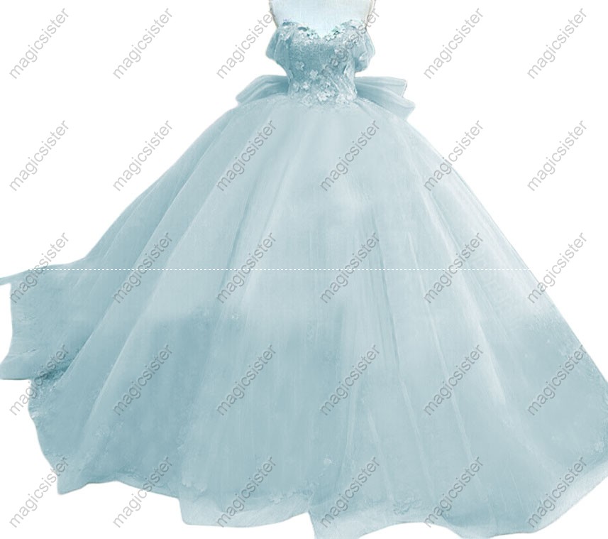 Instock 3D embroidered multi color flower lace Quinceanera Dress
