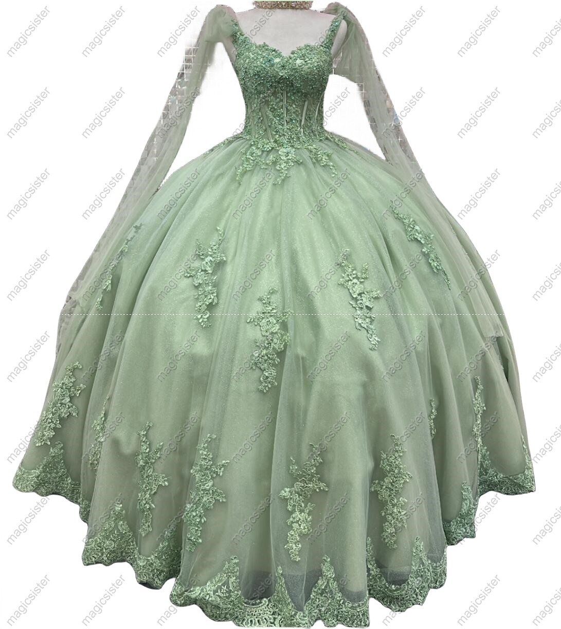 Sage Elegant Hot Selling Factory Wholesale Quinceanera Dress