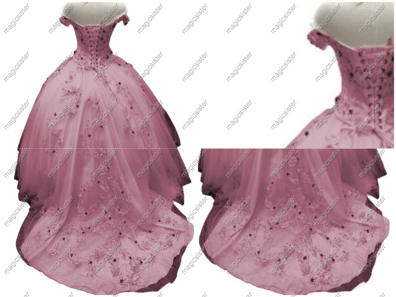 Factory wholesale Customized 3D Floral Quinceanera Dress