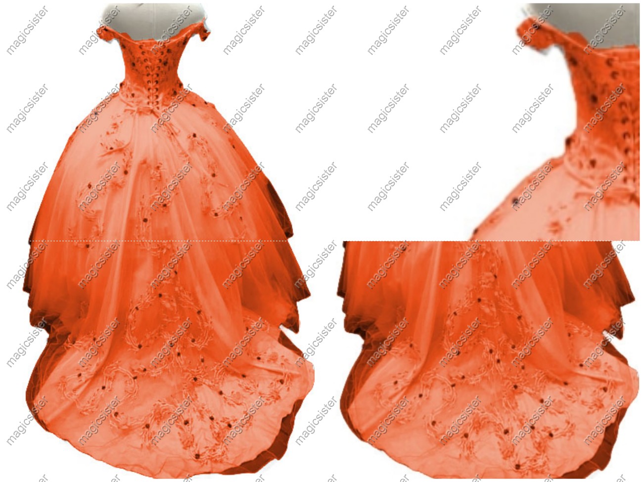 Factory wholesale Customized 3D Floral Quinceanera Dress