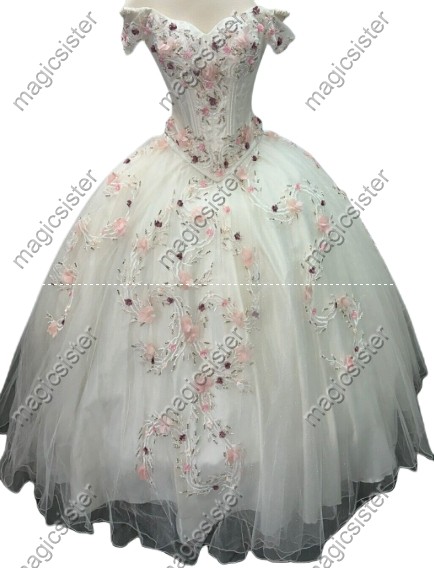 Factory wholesale Customized 3D Floral Quinceanera Dress