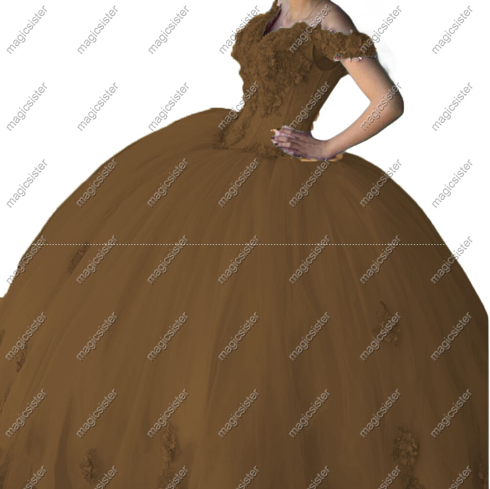 Factory wholesale customized 3D floral quinceanera dress