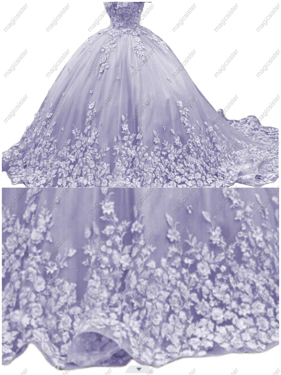 Hot Sale 3D Flower Lace Quinceanera Dress