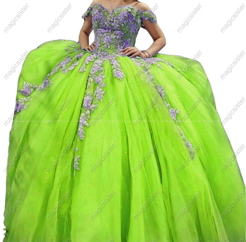 Beautiful Factory Wholesale 3D Flower Quinceanera Dress