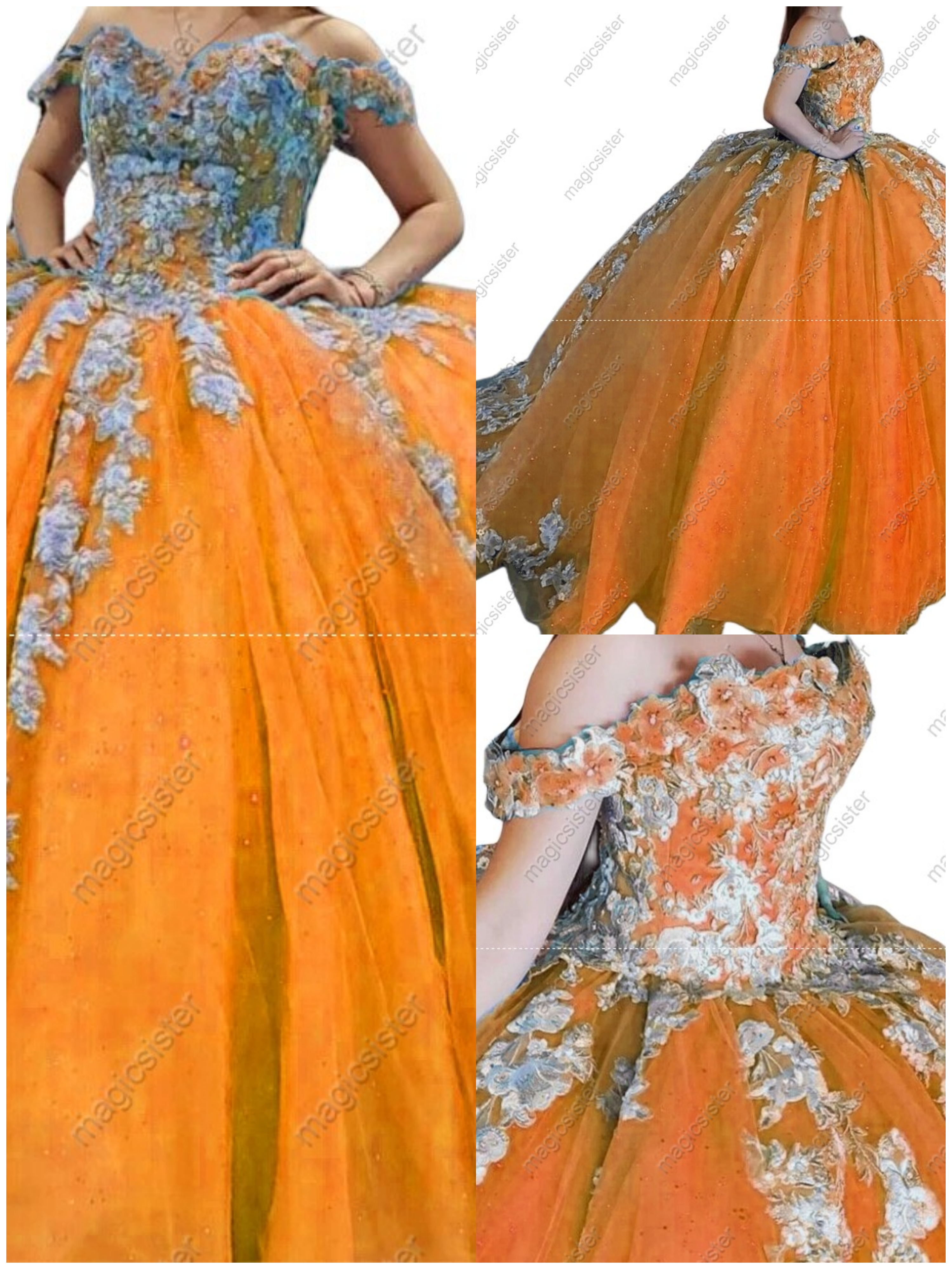 Beautiful Factory Wholesale 3D Flower Quinceanera Dress