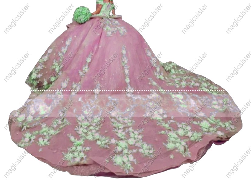 Beautiful Factory Wholesale 3D Flower Quinceanera Dress
