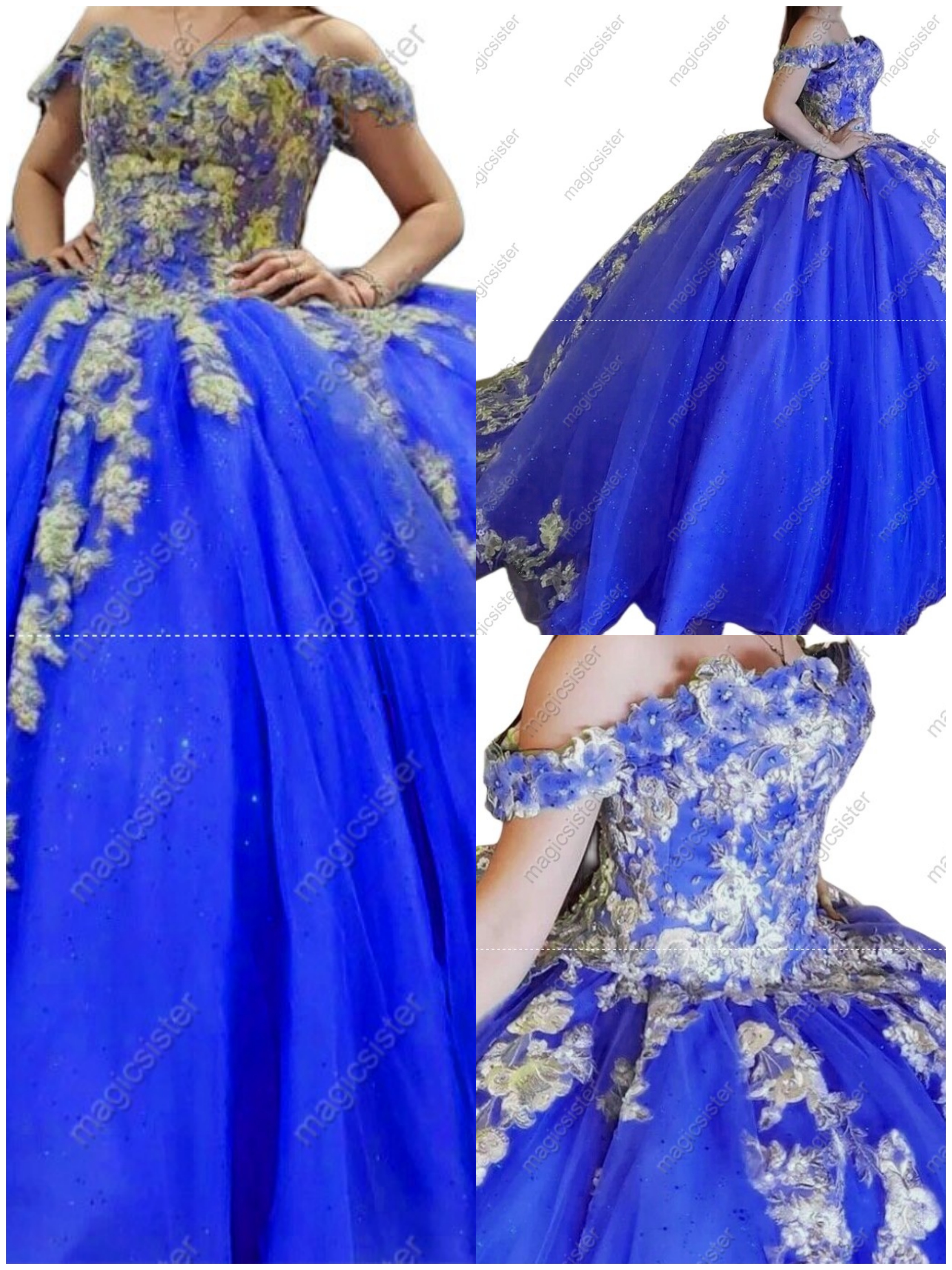 Beautiful Factory Wholesale 3D Flower Quinceanera Dress