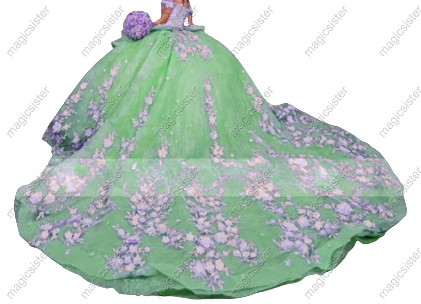 Beautiful Factory Wholesale 3D Flower Quinceanera Dress