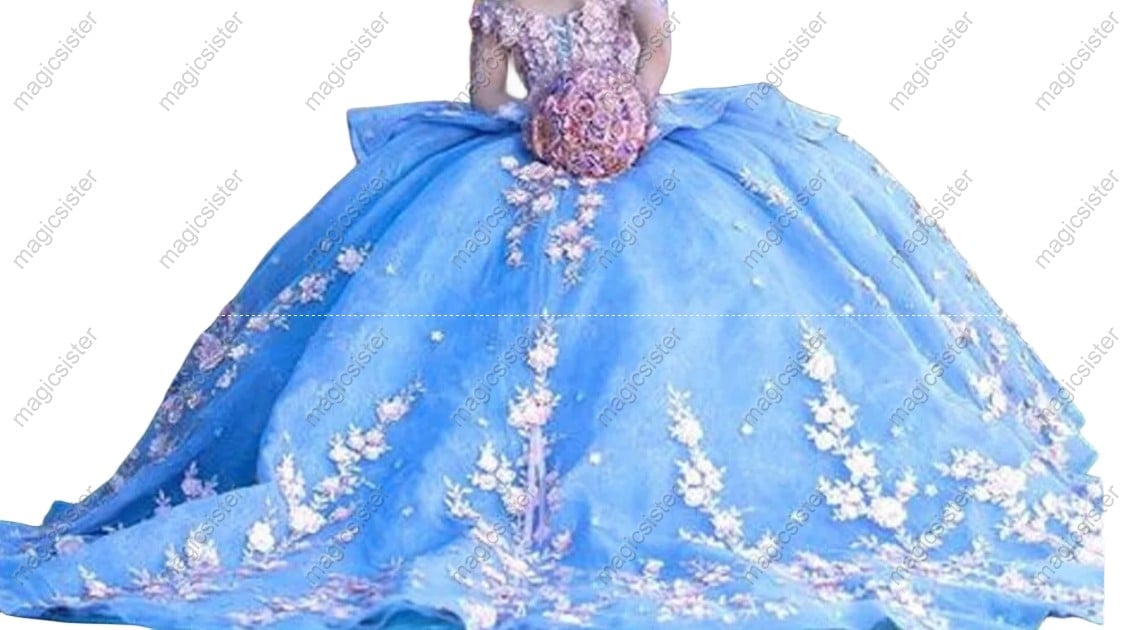 Beautiful Factory Wholesale 3D Flower Quinceanera Dress