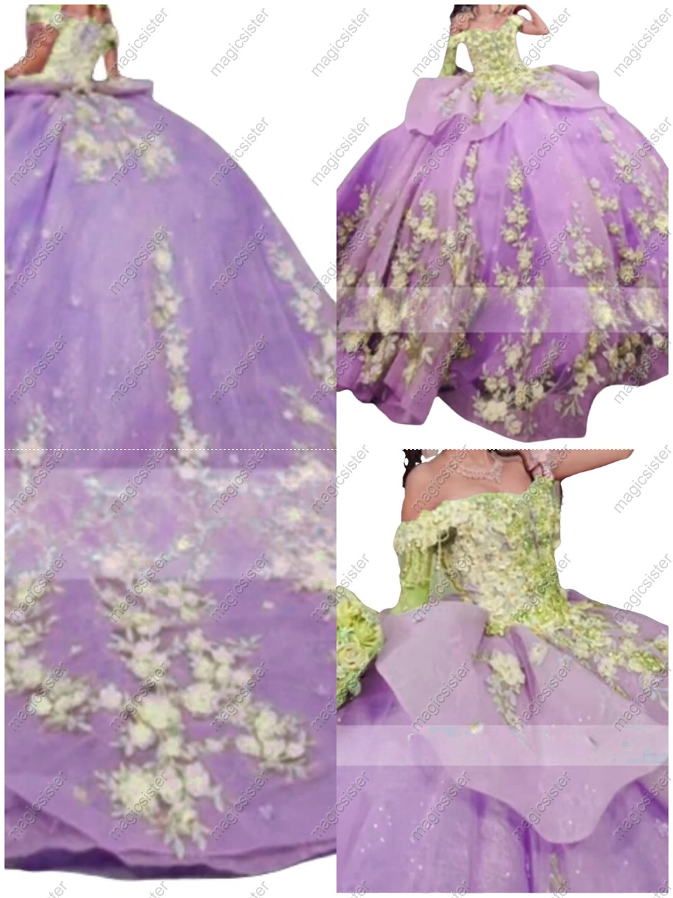 Beautiful Factory Wholesale 3D Flower Quinceanera Dress
