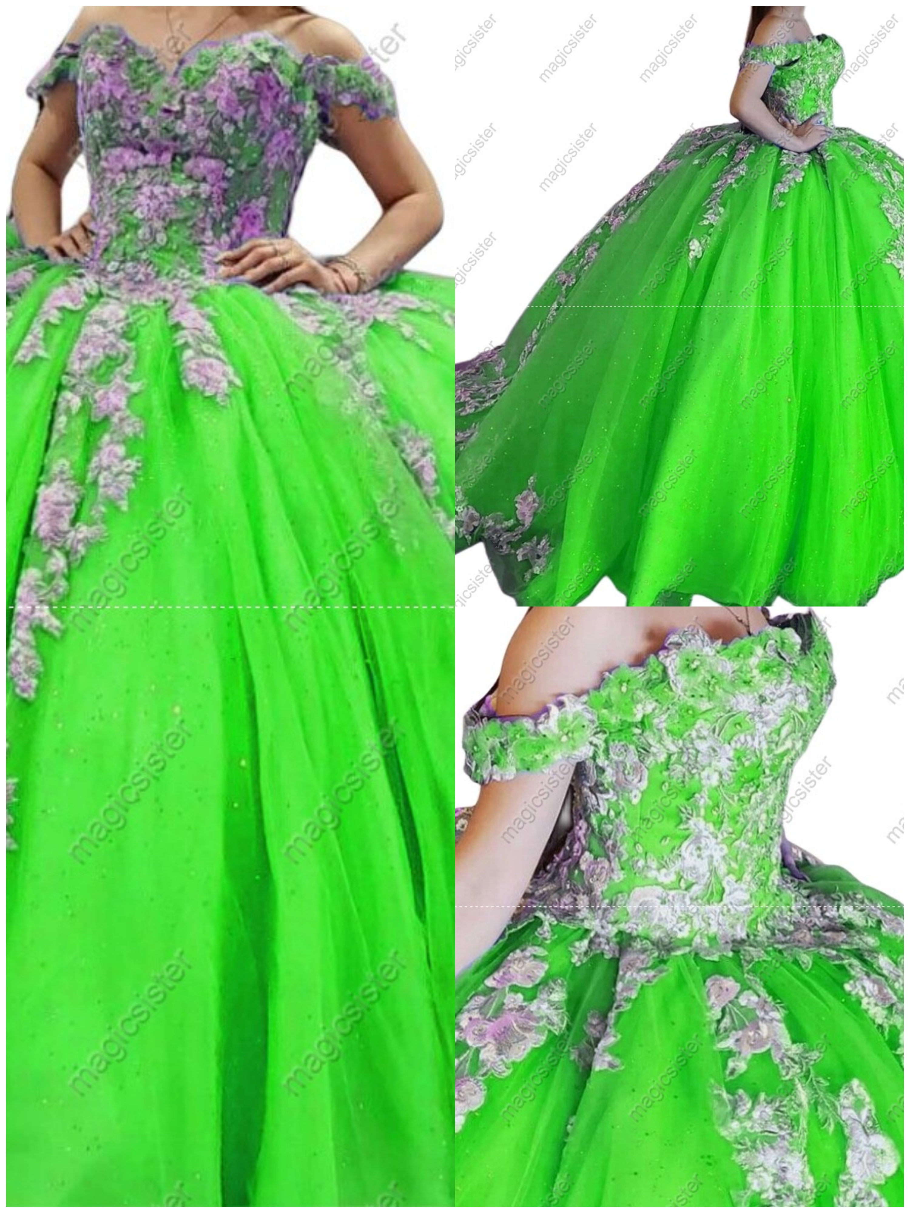 Beautiful Factory Wholesale 3D Flower Quinceanera Dress