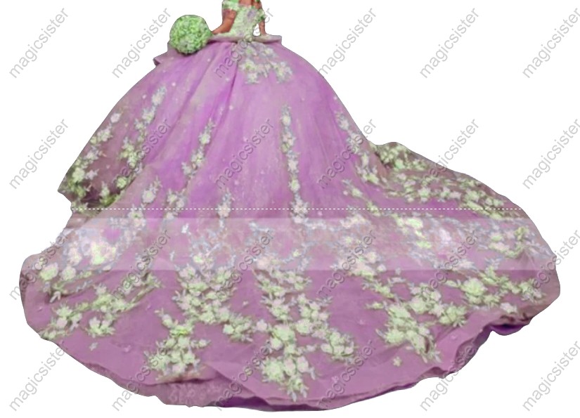 Beautiful Factory Wholesale 3D Flower Quinceanera Dress