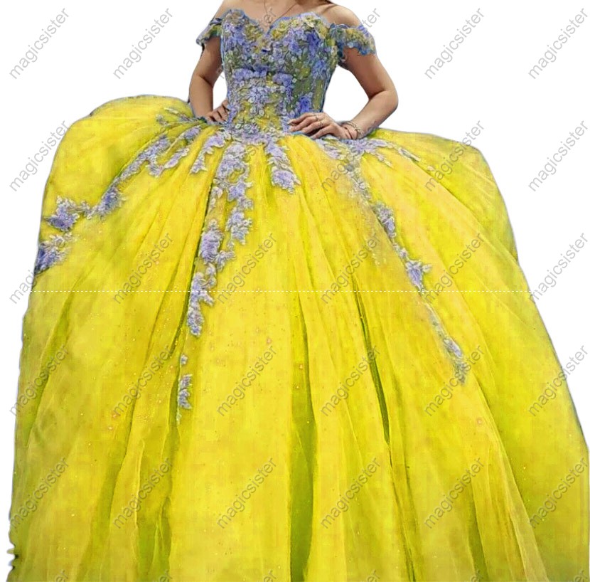 Beautiful Factory Wholesale 3D Flower Quinceanera Dress