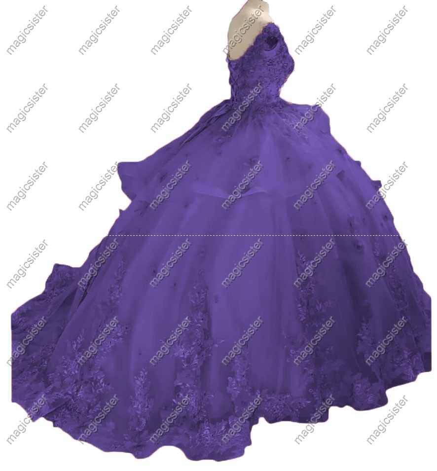 Factory wholesale Customized 3D Floral Quinceanera Dress