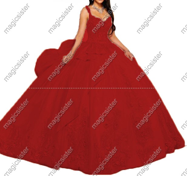 Factory wholesale Luxurious Floral Appliques Quinceanera Ball Gowns