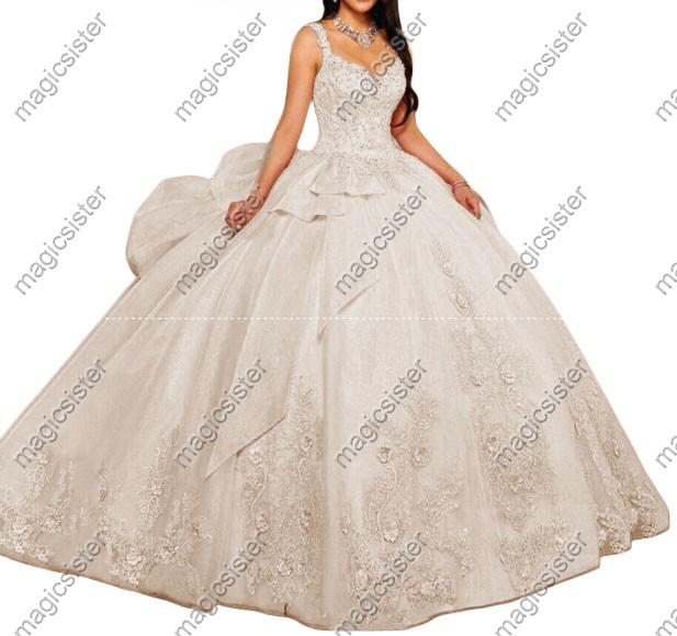 Factory wholesale Luxurious Floral Appliques Quinceanera Ball Gowns