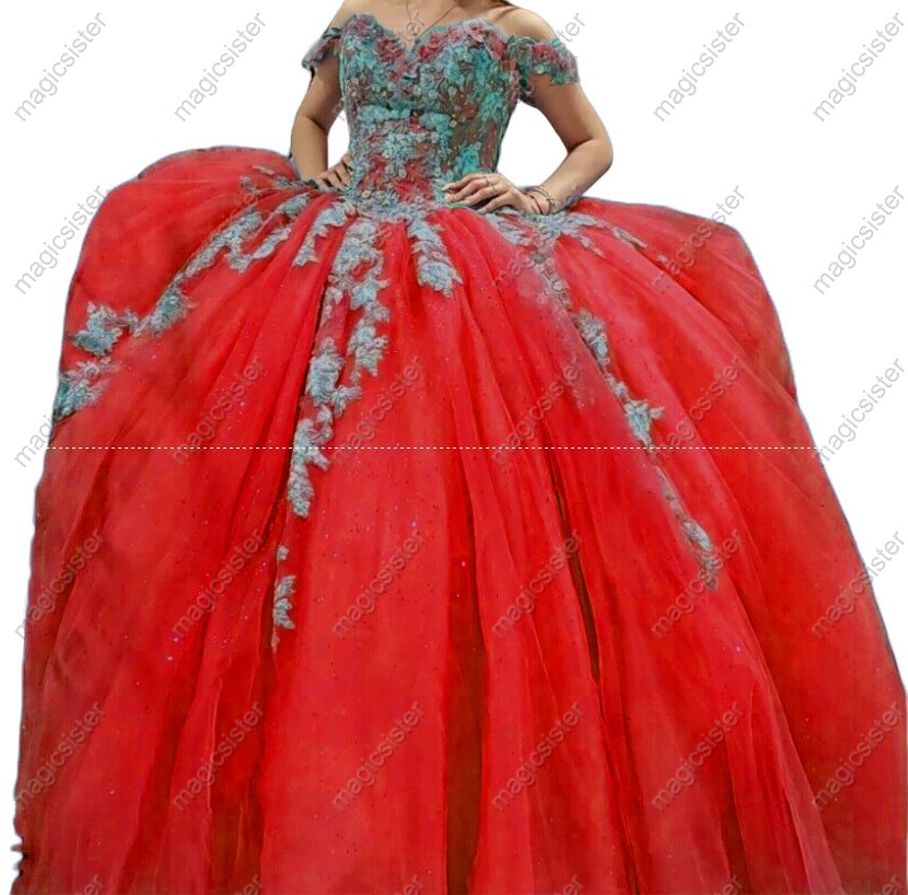 Luxury Factory Wholesale 3D Flower Quinceanera Dress