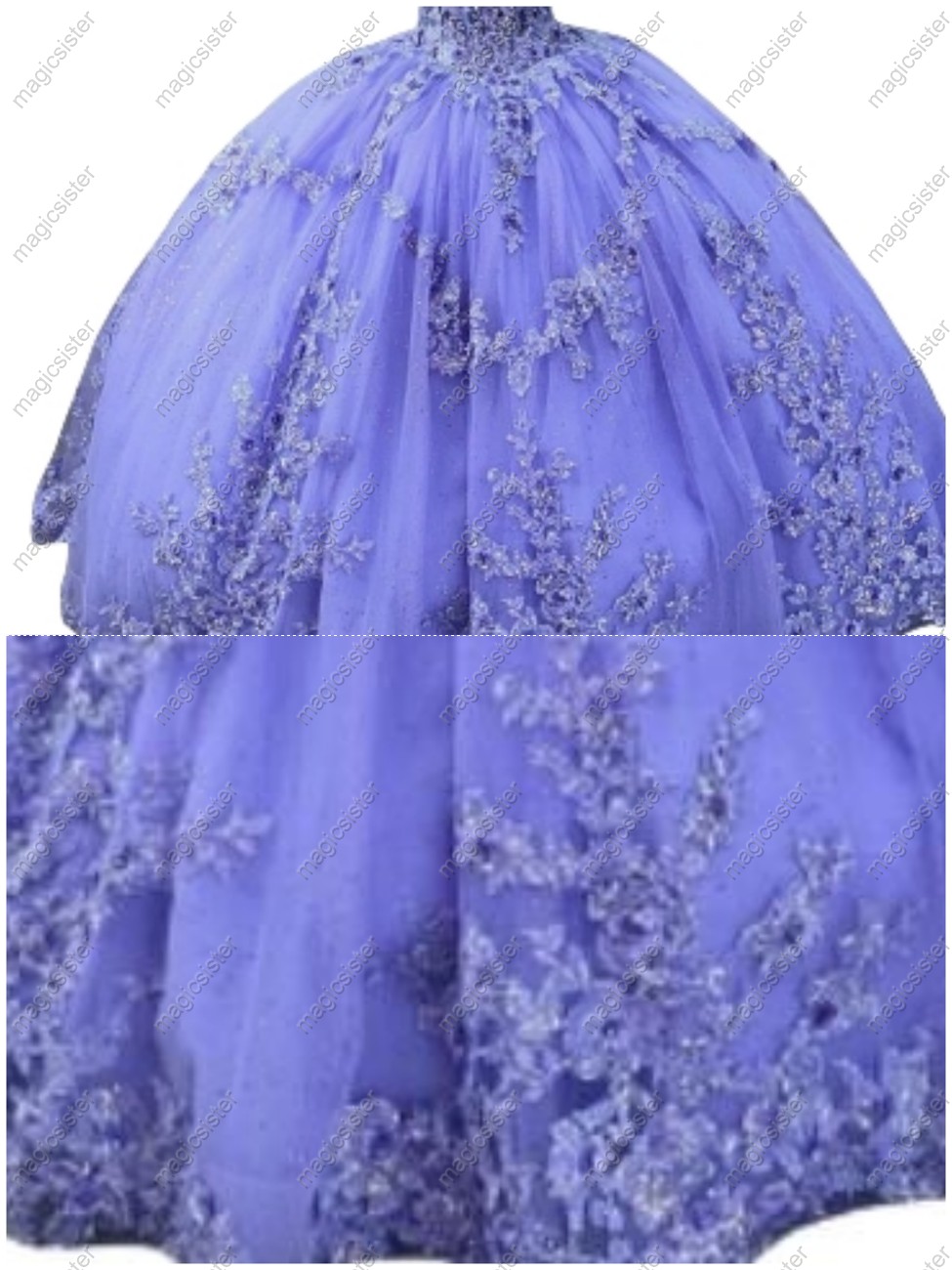 Sparkly Pretty Princess Ruffled Quinceanera Dress