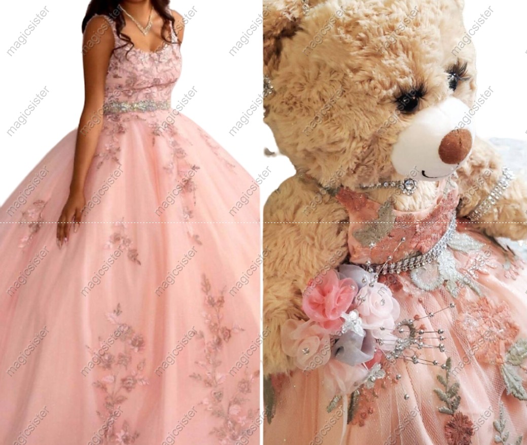 Blush Factory Wholesale Beautiful Hotselling Matching Barbie and Bear Dress