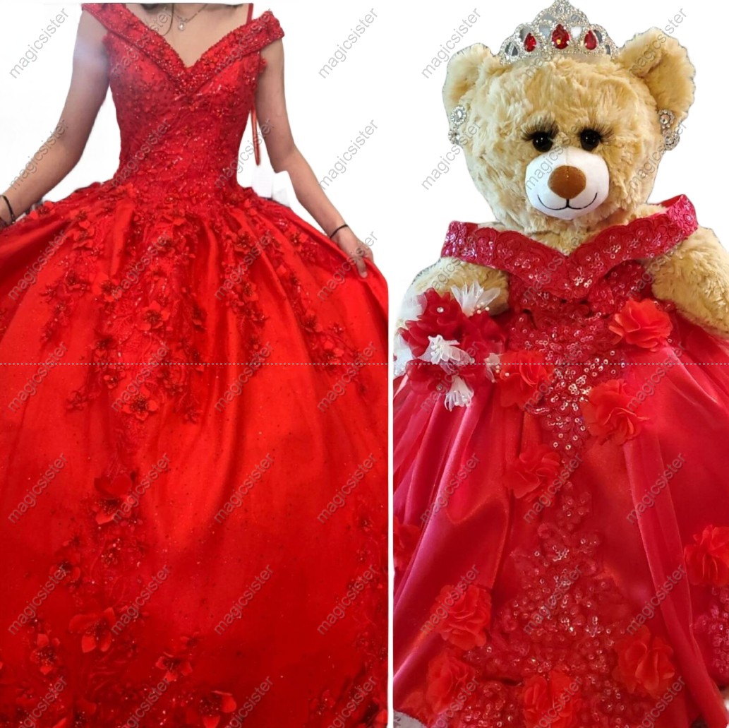 Beautiful Hotselling Matching Barbie and Bear Dress