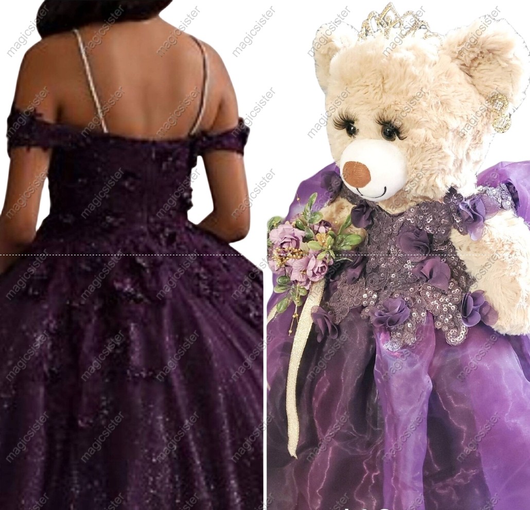 Beautiful Hotselling Matching Barbie and Bear Dress