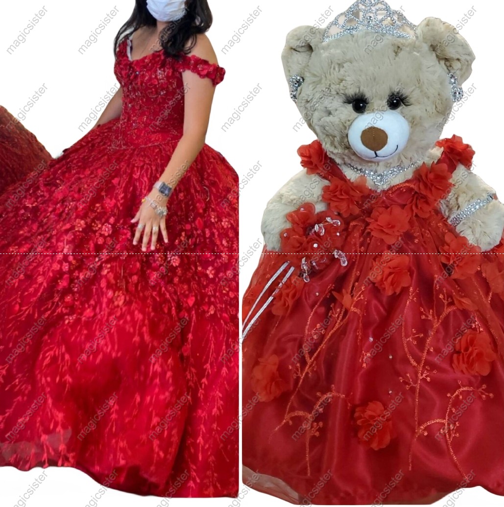Beautiful Hotselling Matching Barbie and Bear Dress
