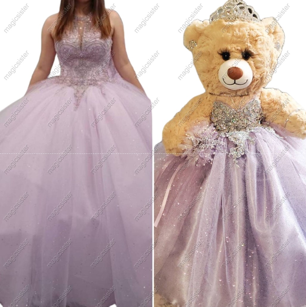 Beautiful Hotselling Matching Barbie and Bear Dress