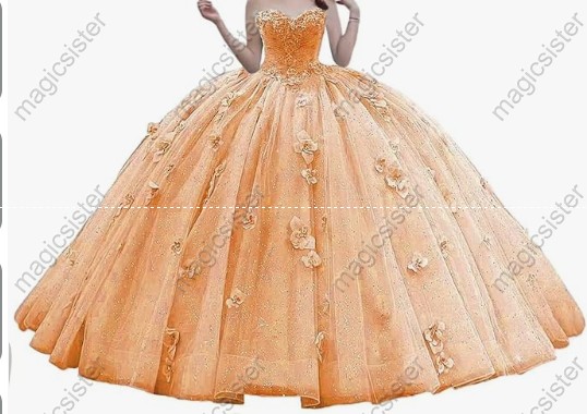 Factory Wholesale Elegant 3D Flower Quinceanera Dress