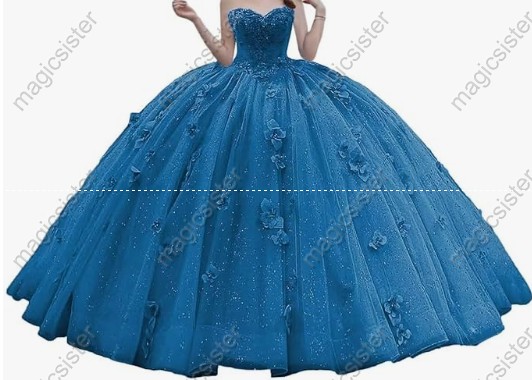 Factory Wholesale Elegant 3D Flower Quinceanera Dress