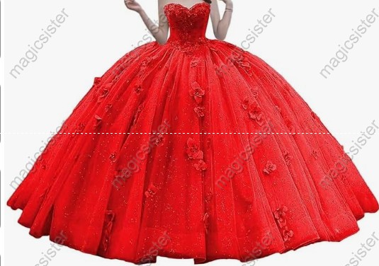 Factory Wholesale Elegant 3D Flower Quinceanera Dress