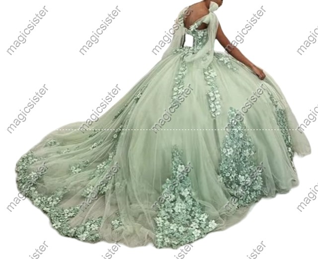 Sage Factory Wholesale TopSelling Green System Quinceanera Dress