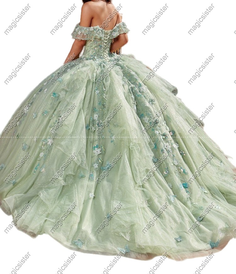 Sage Factory Wholesale TopSelling Green System Quinceanera Dress