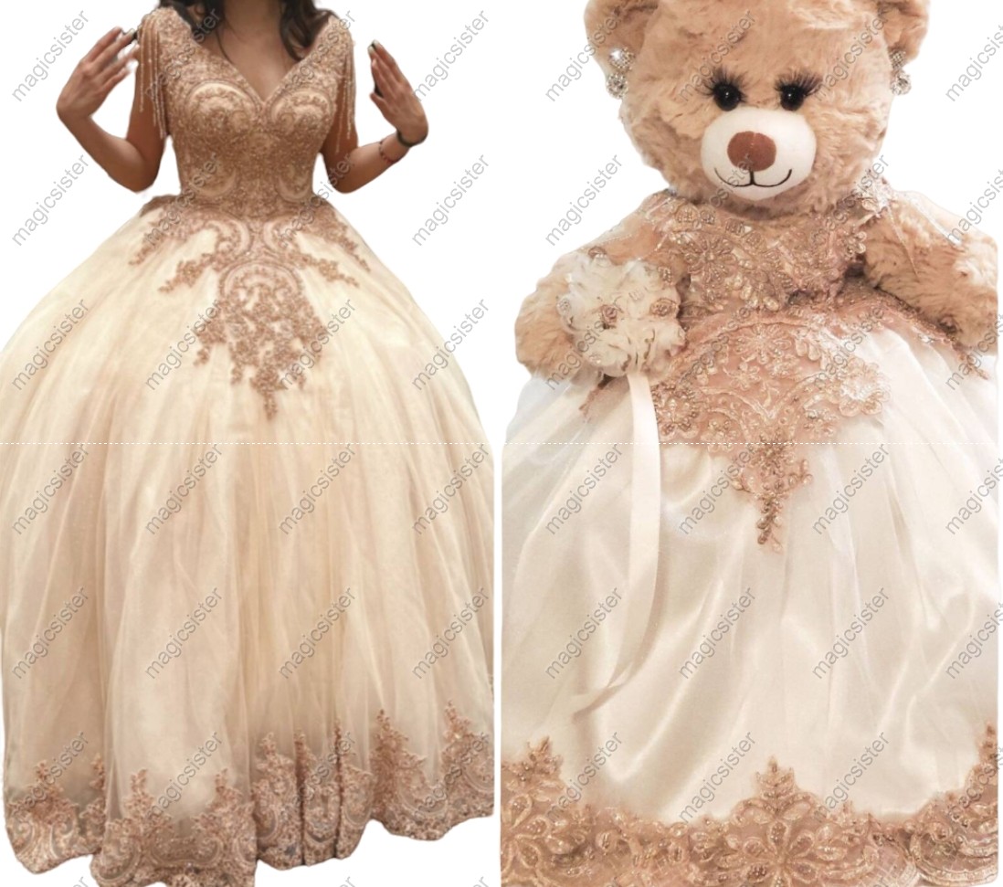 Hotselling Matching Barbie and Bear Dress