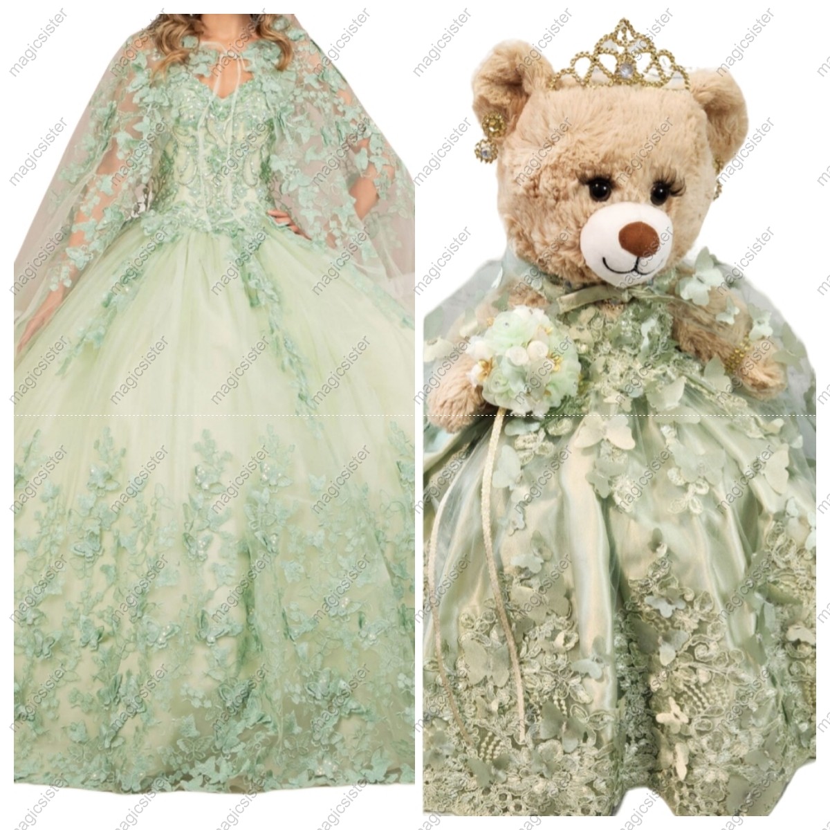 Sage Quinceanera Dresses Ball Gown Birthday Party Dress Lace Up Graduation Gown With Bow