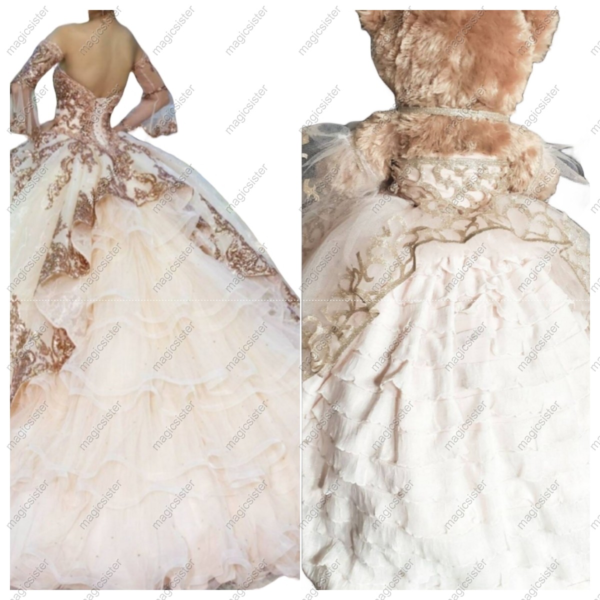 Blush Factory Wholesale Hotselling Matching Barbie and Bear Dress